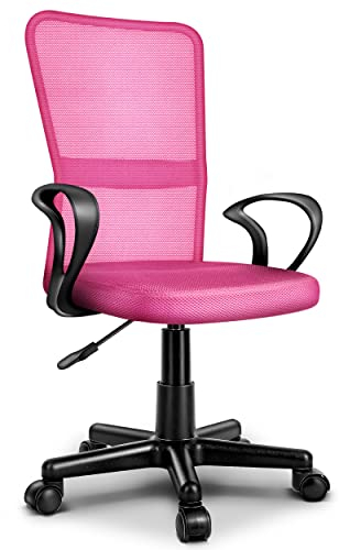 TRESKO Silla de Oficina Escritorio giratoria | Silla Giratoria con reposabrazos | para Estudio de Oficina, Regulable en Altura de Forma Continua, Respaldo ergonómico