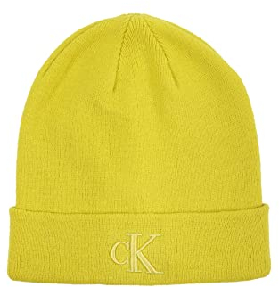 Calvin Klein Herren Mütze mit Manschette Winter-Hut, Dünengelb, Einheitsgröße