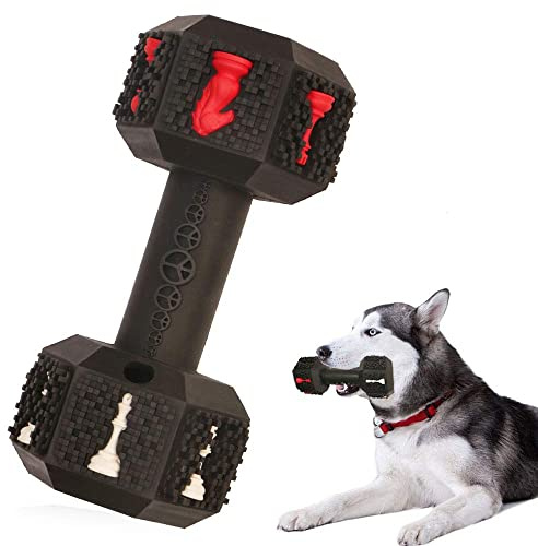 dumbbell dog chew for aggressive chewers.