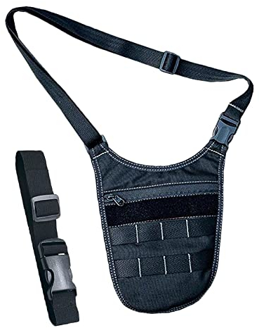 Schultertasche, versteckte Molle-Tasche mit Taillenband, für Outdoor-Reisen, schlank, leicht, Cross-Body, Anti-Diebstahl-Tasche