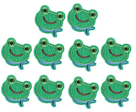 Vepoty Wäschedekor Applique Patch 10pcs Frosch Stickerei Patch Cartoon Eisen Auf Applique Patch Für Jeanshut