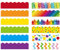 Pinnwand-Bordüre, bunt, Regenbogenfarben, gewellte Bordüre, Bulletin-Dekoration für Klassenzimmer, Schulanfang, Dekoration, 240 Stück