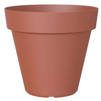 Artevasi Capri Pot, Rond Pot en Plastique, 20cm, Couleur: Terre Cuite