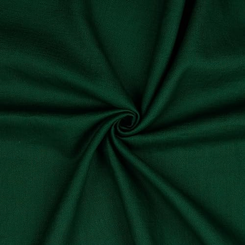 Leinen Stoff Meterware Uni 40 farben 100% Leinenstoff Naturstoff OEKO-TEX 140cm Breite (036 I Grün)