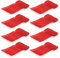 Acan Tradineur - 8 Paquetes de 12 cucharillas de plástico - Material Reutilizable y reciclable - Longitud de 12,5 cm - Color Rojo - Total 96 Uds