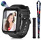 4G Smartwatch Kinder mit GPS und Telefon, Smart Watch Kinder mit WLAN Videoanruf Kamera SOS, IP67 Wasserdicht Kinder Smartwatch mit GPS Echtzeit-Ortung,Musik-Video-Player,Alarm (T45, Schwarz)
