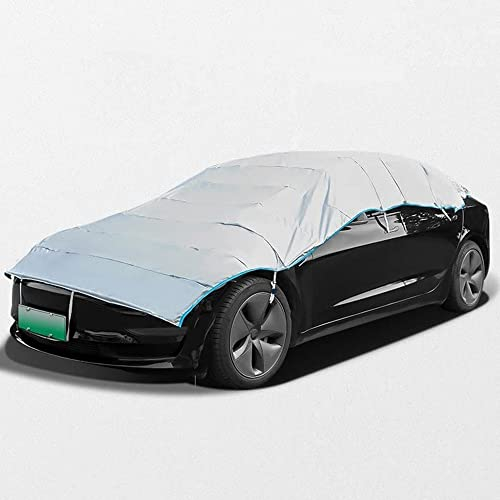 Halbgarage für Audi A5,Auto Wasserdicht Autoabdeckung Teleskopisch UV-Schutz Windschutzscheibenabdeckung