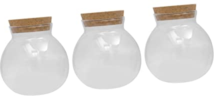 BESTonZON 3 STK Vorratsdosen Für Lebensmittel in Der Küche Teedose Flaschenspender Lebensmittelspender Glasspender Flasche Mit Holzdeckel Kaffee Versiegeltes Glas Hölzern