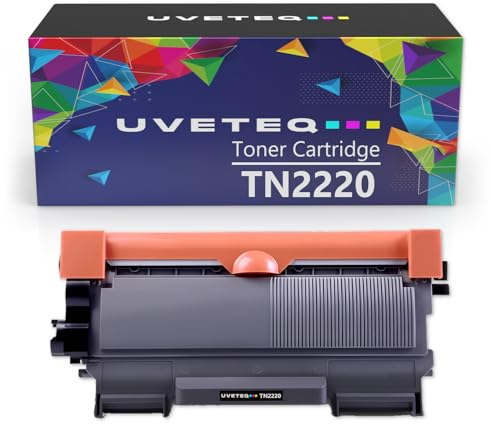 UVETEQ TN2220 TN2210 Tonerkartusche Schwarz kompatibel für Brother TN2220 TN2010 für Brother DCP-7055W DCP-7065DN HL-2130 HL-2135W HL-2240D MFC-7360N MFC-7460DN MFC-7860DW DCP-7060D (1 Stück)