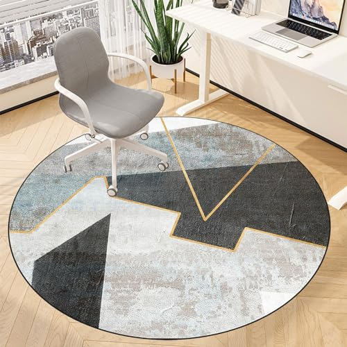 VETCS Bürostuhl Unterlage, Bodenschutzmatte Rund, Bodenmatte Stuhlunterlage, Computer Gamer Teppiche, Bürostuhl Teppich Unterlage, Kratzfest Bodenschutzmatte für Hartböden, Parkett Laminat 150 cm