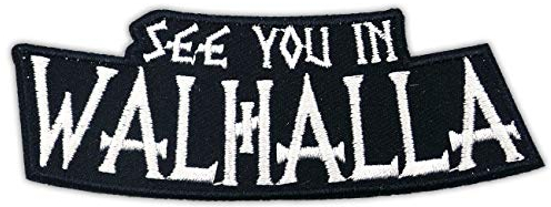 SONS OF ODIN Aufnäher Aufbügler Patch See You in Walhalla Wikinger sprüche Motive Schrift
