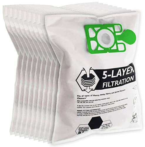 SPARES2GO SMS Dust Bags compatible with Wessex 18L 20L 15892 34501 1300W Wet & Dry Vacuum Cleaner (Pack of 10)