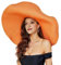 JDYaoYing Oversized Beach Straw Hat for Women Foldable Large Straw Hat Visor Hat Large Wide Brim Straw Hats Orange