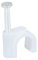 LeMotech Kabelschellen, 200 Stk. 7mm Runde Kabelhalter Mit Eingestecktem Nagel, Koaxialnagelschellen für Kabelmanagement RG58 RG59 CAT5 CAT6 Ethernet Kabelschellen, weiß