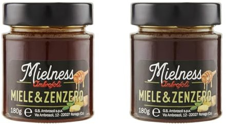 Ambrosoli Vasetto Miele di Fiori con estratto di zenzero gr.180 (Confezione da 2)