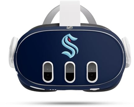 Head Case Designs Offizielle NHL Einfach Seattle Kraken Vinyl Haut Aufkleber kompatibel mit Meta Quest 3