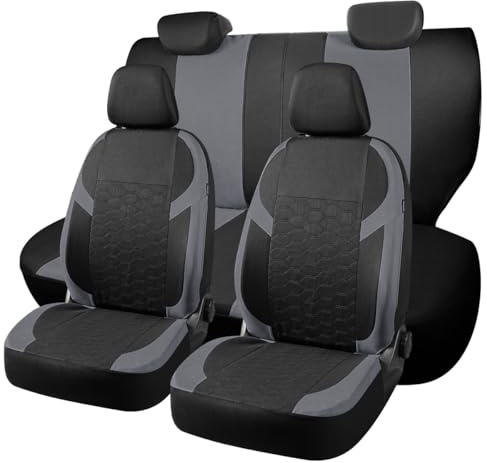 Chifeng Autositzbezüge Für Volvo C40 V40 XC40 – Komplettset Polyester Autositzschoner (Grau)
