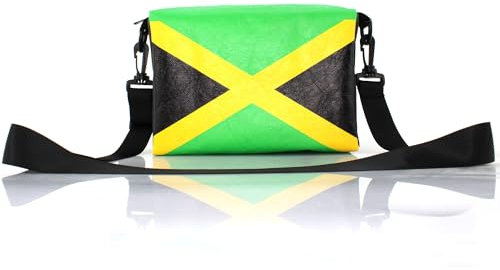 RGYLION Schultertasche für Herren und Damen, Umhängetasche, Brusttasche, wasserdicht, Vlies, Jamaika-Reggae, Ja