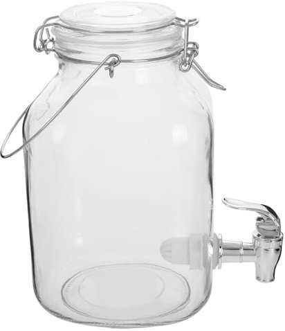 Ciieeo Airtight Glass Jars for Brewing Infusing Large Jar Thickened Lid Water Container for Fridge Space Saving Design