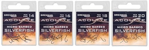 Drennan Fishing Hook - Circle Hook, Size 20, High Carbon Steel, Barbless - Acolyte Hooks
