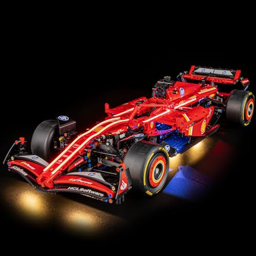 YEABRICKS LED Licht für Lego-42207 Technic Ferrari SF-24 F1 Rennauto Bausteine Modell (Bausteine Set Nicht enthalten)