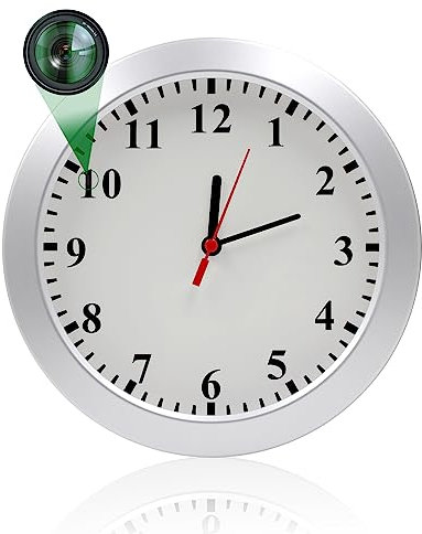 LILICAM Hidden Camera Wall Clock, No WiFi, 1080P HD Spy Camera with Motion Detection Loop Recording, Security Camera for Home Office Surveillence