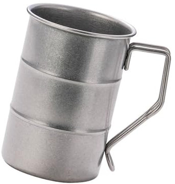 Tasses à café vintage portables en acier inoxydable avec joint en bambou pour les amateurs de voyage