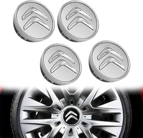 FGXBD 4 Stück 60mm Auto Radnabenkappen Nabendeckel für Citroen C3 X-TR, Radnabenabdeckung Center Felgendeckel Radkappen Wheel Caps,normal-C