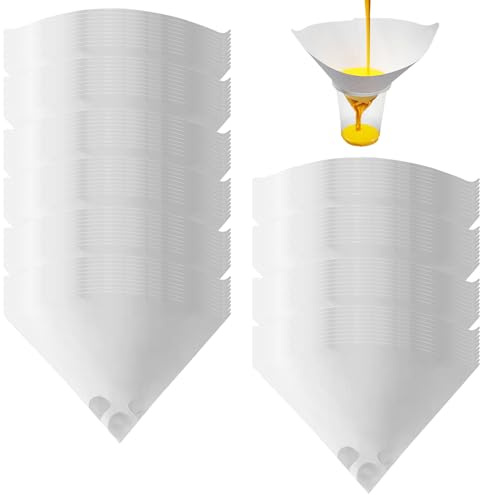 BEELUKY Lacksieb 100 Stück Lackfilter, Farbsieb, Resin Filter, Professionelles Konisches Filtersieb für Autolackierung, Speiseölfilter, Kunstlackierung