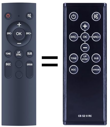 TCNOUMT Ersatzfernbedienung Kompatibel mit Teufel CB 52 II RC | CB52 THX CINEBAR