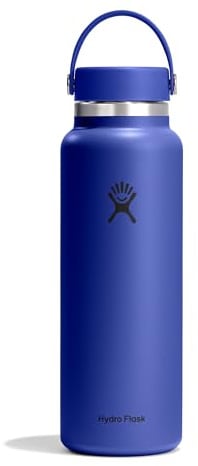 Hydro Flask – Wide Flex Cap 1,182 ml (40 oz) Bottle | Edelstahl, auslaufsicher – Kalt 24 Std., heiß 12 Std. isoliert – Capri Blue