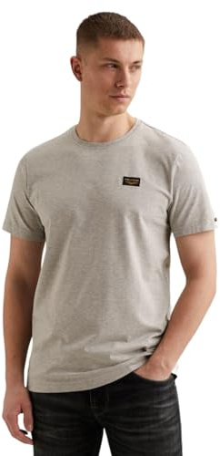 PME Legend Herren Rundhals T-Shirt Short Sleeve R-Neck American Classic, Größe:4XL, Farbe:PTSS2602599-921 Light Grey Melee