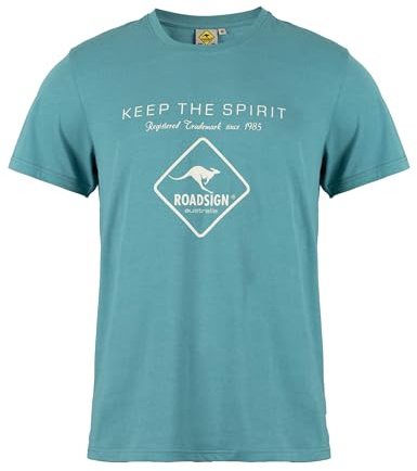 ROADSIGN australia Herren T-Shirt Markanter Logoprint, aus 100% Baumwolle, urbaner Look