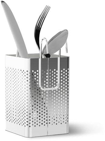 Stainless Steel Utensil Holder for Kitchen Counter Dishwasher Chopstick Basket for Countertop Chopstick Spoon Spatula Holder Dryer Rack Utensil Caddy for Kitchen Counter Utensils Holder for Dish Rack