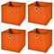 StickandShine 4er Set Orange Faltbox 28 x 28 x 28 cm Aufbewahrungsbox faltbar