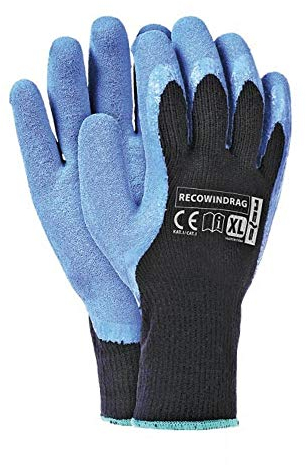 Winter Arbeitshandschuhe Warm | Gr10 | RECOWINDRAG Thermo Handschuhe | schützt vor Kälte | Gummi Bedeckt - 12 Paar |