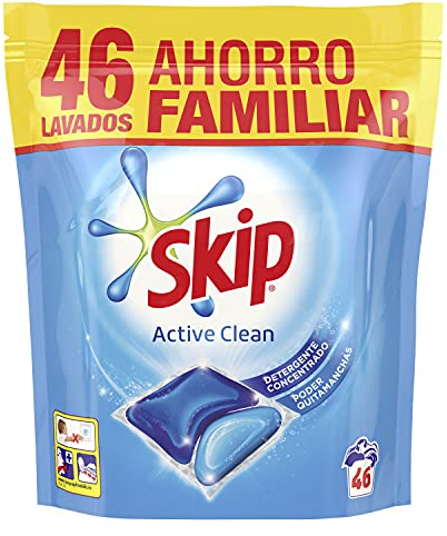 Skip Detergente en Cápsulas Active Clean Doble Líquido 46 lavados