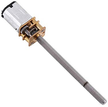 N20 DC 12V Moteur à Engrenages avec Long M4 55mm Filetage Filetage Arbre De Sortie Miniature Haut Couple Couple Réducteur Électrique Moteur Micro Réducteur de Vitesse pour Bricolage RC Jouets 400RPM