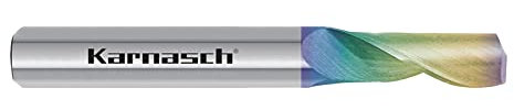 Karnasch 307320050007006 Fresa Md A Codolo Ad Un Dente, Elica Destra, Taglio Destro, 5.0Mm Diámetro De Corte, 7.0Mm Longitud Útil, 6Mm Diámetro Del Vástago, 40Mm Longitud Total, 1 Dientes