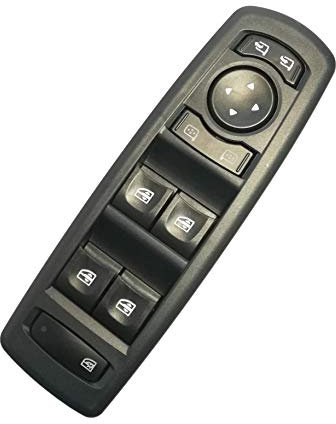 Twowinds - Interruptor Elevalunas 254000015R Compatible con Renault Megane Laguna Fluence - Botonera Ventanilla - Botón Ajuste Espejo Retrovisor