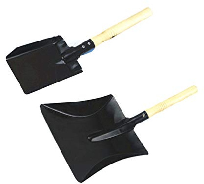 Yardwe Carbon Steel Shovel 16.92In Lightweight Multi-Purpose Hand Tool for Gardening BBQ Ash Removal Camping and Outdoor Use