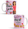 OyC Original y Creativo Taza Pareja - Taza Aquí Bebe la Mejor Novia del Mundo/Taza aqui Bebe una Super Esposa/Taza con Frase y Dibujo Personalizada con Nombre (Novia/Esposa)