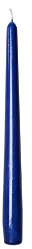 Gastro Spitzkerzen | Kerzen | Gastronomie Leuchterkerzen | Halterkerzen | Lange Kerzen | Deko Kerzen | Ø 22 mm x 240 mm | 50 Stück | Brenndauer ca. 7 Std. | (Blau)