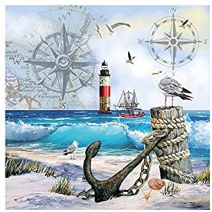 Ambiente Serviette Ankerplatz 5 oder 20 Stück 20 Stück