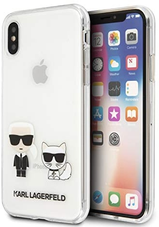 KARL LAGERFELD KLHCPXCKTR Karl & Choupette Hülle für iPhone X/Xs hardcase Transparent