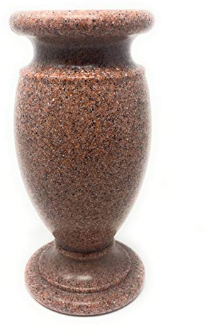 Gedenkvase für Friedhofsblumen, Granit (N. American Pink Granit)