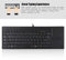 Naroote Wosune Clavier 82 Touches, pavé Tactile USB Filaire intégré Port HUB Clavier 82 Touches muet Clavier Ultra-Fin pour Ordinateur Portable/Bureau Souris sans Fil Clavier Ultra Fin