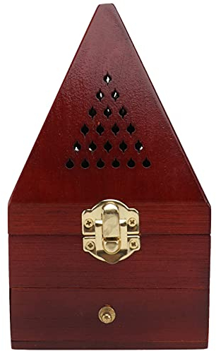 Angoily 1 Stück Karton Aromatherapie-Box Räuchergefäß Kerzenhalter Aus Bambus Halter Für Räucherstäbchen Pyramidenkegelbrenner Aus Halter Für Weihrauchbrenner Metall Holzkohle Duft