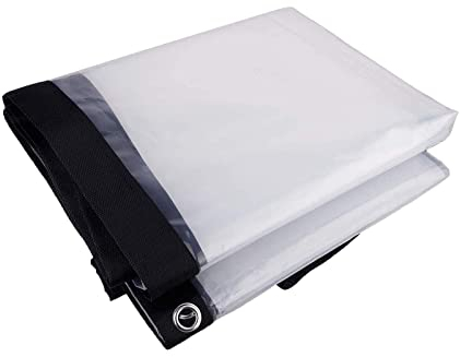 Sywlwxkq Heavy Duty wasserdichtes klares Tarp mit verstärktem 5x5m, klares Tarp mit Ösen, Zelt für Camping, staubdicht regendicht Anti-Aging kein Ausbleichen