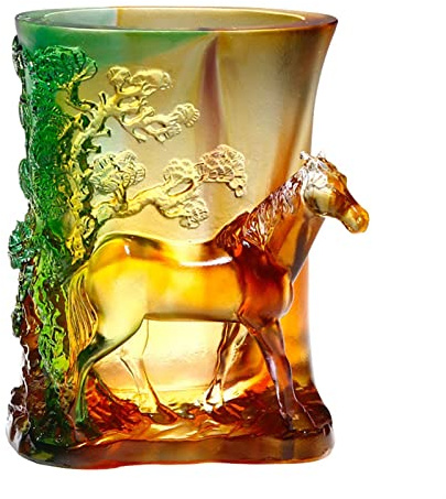 TOMYEUS Stifthalter Stifthalter Büro Schreibtisch Gla Pferd Bleistift Aufbewahrung Cup Student Desktop Studie Pinselstift Aufbewahrung Stifthalter Stiftköcher (Color : A)